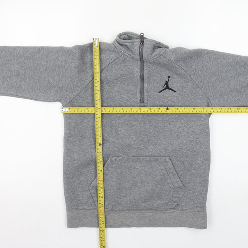 Jordan Boys Grey 12-13 Years 1/2 Zip Fleece Sweatshirt