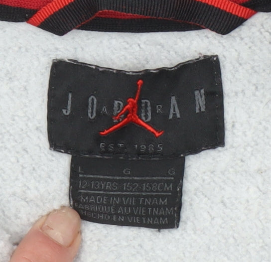 Jordan Boys Grey 12-13 Years 1/2 Zip Fleece Sweatshirt