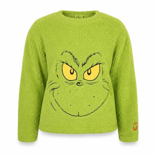 The Grinch Women's Green Fleece Long Sleeve Pyjama Set L