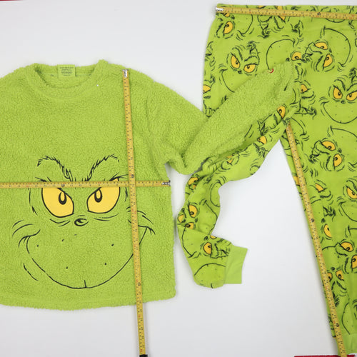 The Grinch Women's Green Fleece Long Sleeve Pyjama Set L