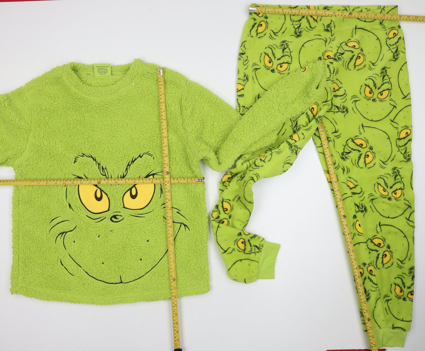The Grinch Women's Green Fleece Long Sleeve Pyjama Set L