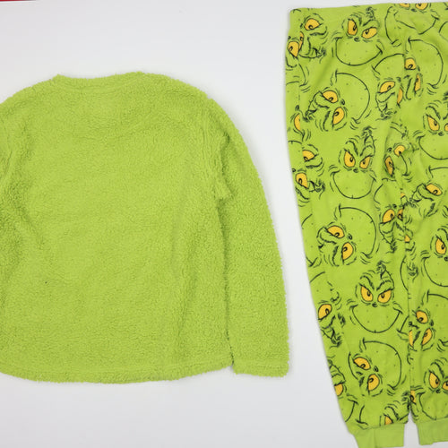 The Grinch Women's Green Fleece Long Sleeve Pyjama Set L