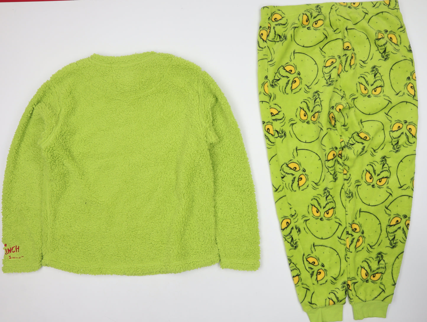 The Grinch Women's Green Fleece Long Sleeve Pyjama Set L