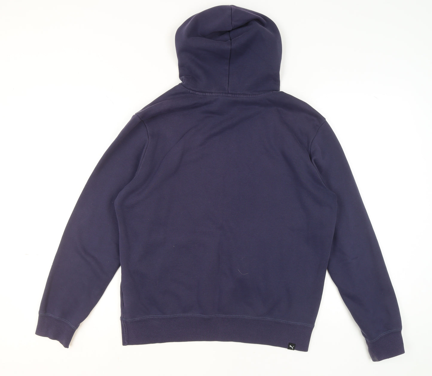 Puma Men Blue Pullover Hoodie M Regular Fit Sports Fleece