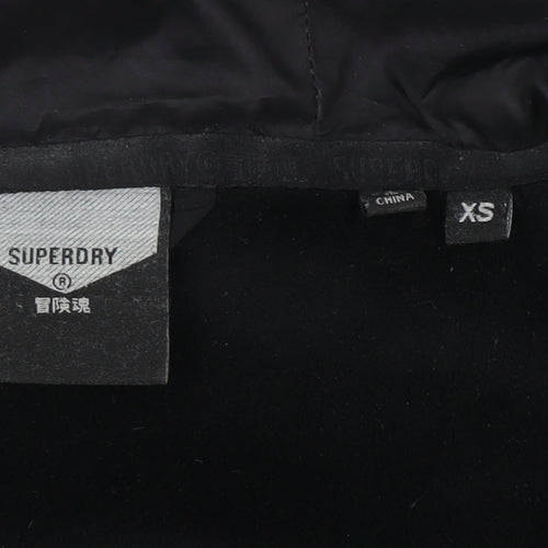 Superdry Men's Grey XS Hooded Puffer Jacket with Zip Pockets