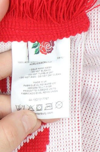 Canterbury Men's Red & White England Rugby Acrylic Scarf