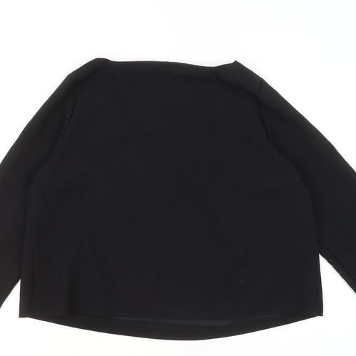H&M Women's Black Long Sleeve Square Neck Blouse Size XXL
