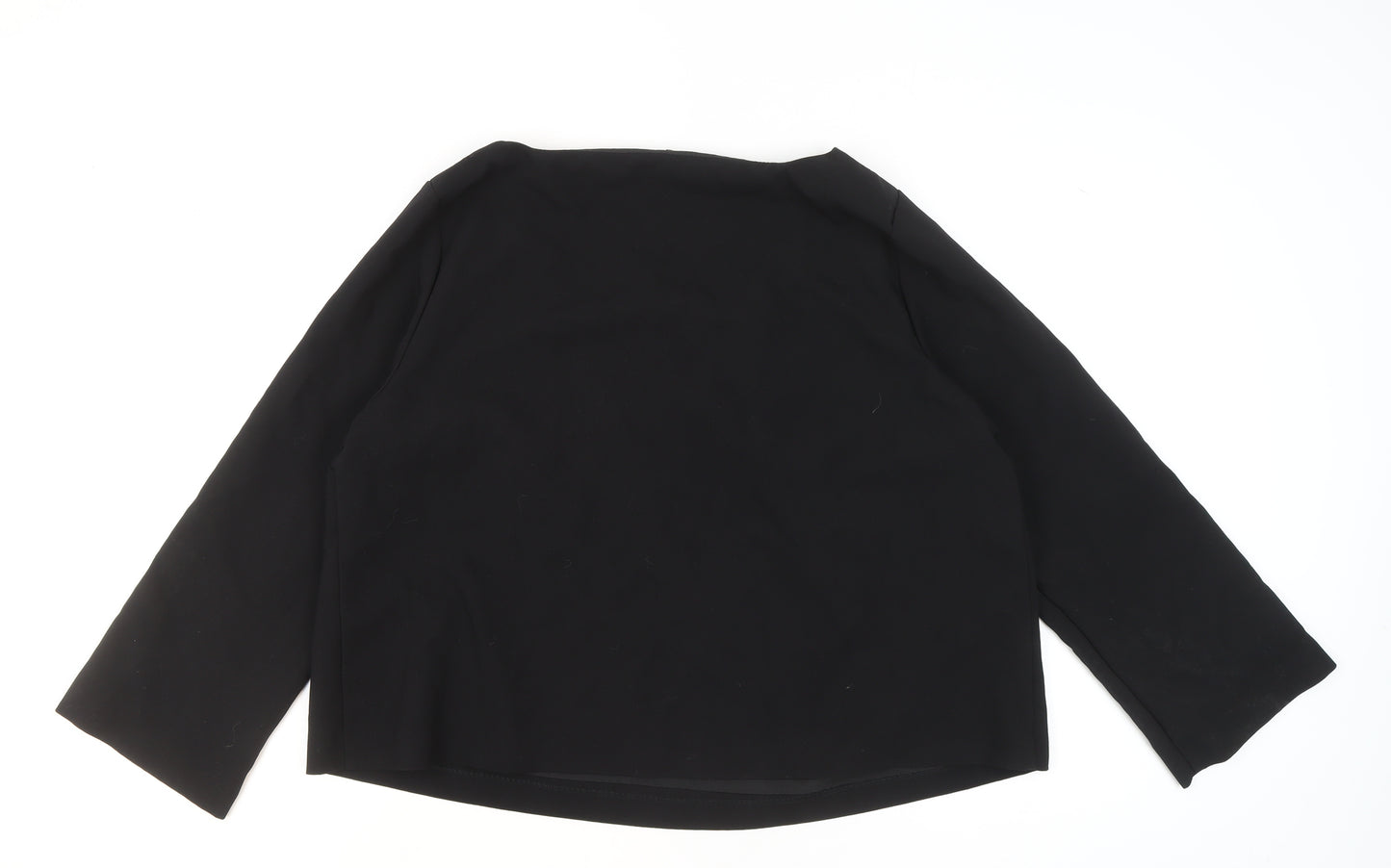 H&M Women's Black Long Sleeve Square Neck Blouse Size XXL