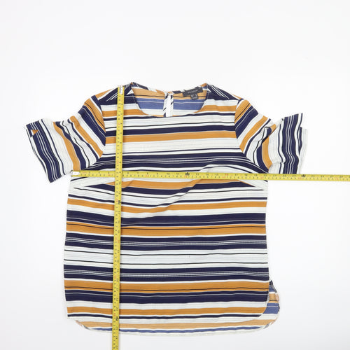 Primark Women’s Multicoloured Striped Jersey T-Shirt Size 14