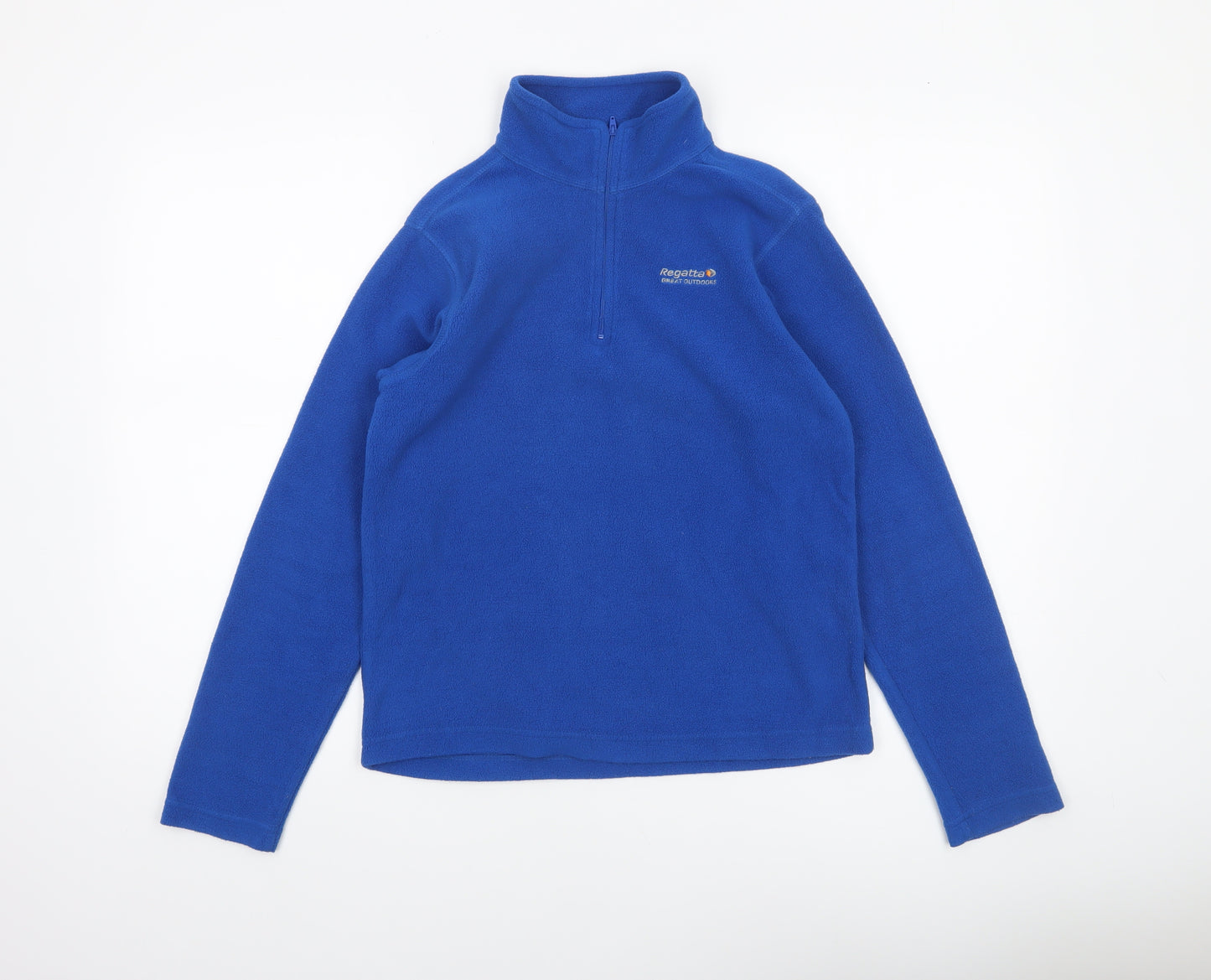 Regatta Boys Blue Fleece Pullover Sweatshirt 14 Years 1/4 Zip Outdoor