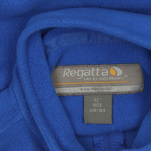 Regatta Boys Blue Fleece Pullover Sweatshirt 14 Years 1/4 Zip Outdoor