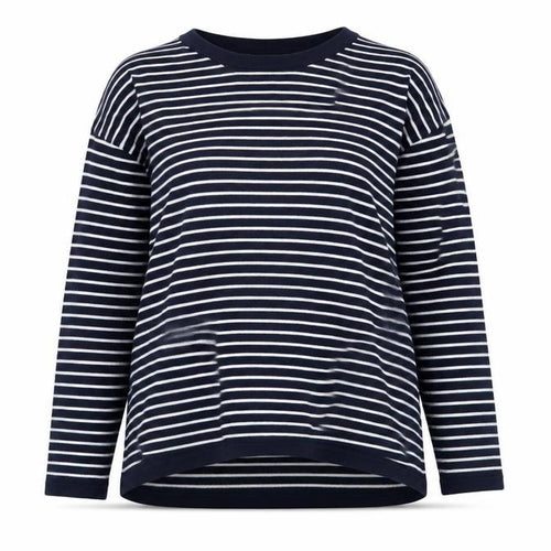 Paul Costelloe Women Blue Striped Cotton Cardigan UK 14