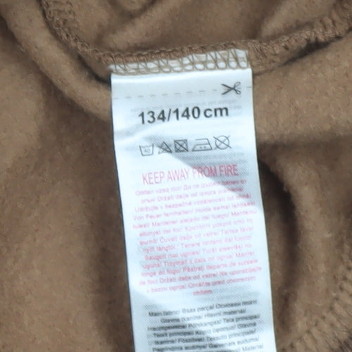 Destination Girls Brown Graphic High Neck Pullover Sweatshirt 9-10 Years