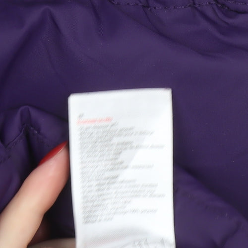 Mountain Essentials Women Purple Hooded Puffer Waistcoat Size 8