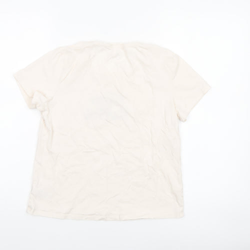 TEX Women's Ivory 'Ciao Bella!' Cotton T-Shirt Medium