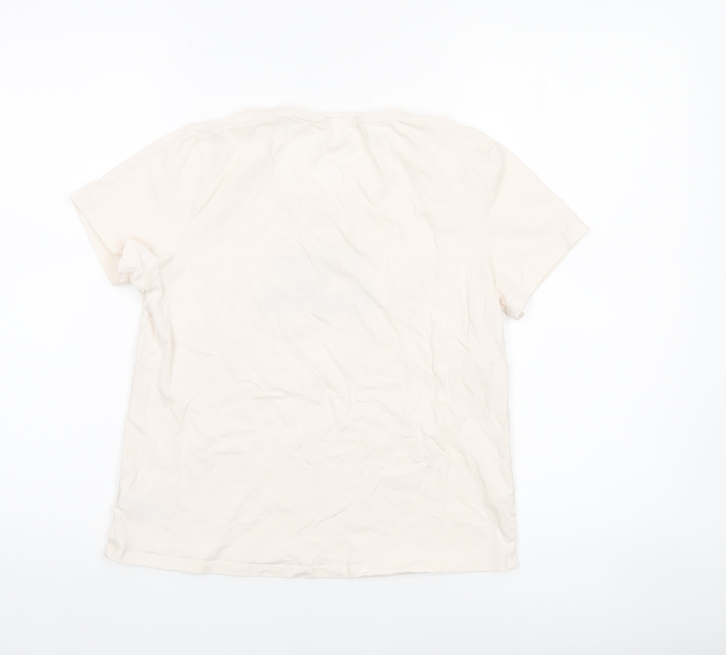 TEX Women's Ivory 'Ciao Bella!' Cotton T-Shirt Medium