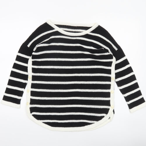 Next Women’s Black & White Striped Knit Jumper Size 10