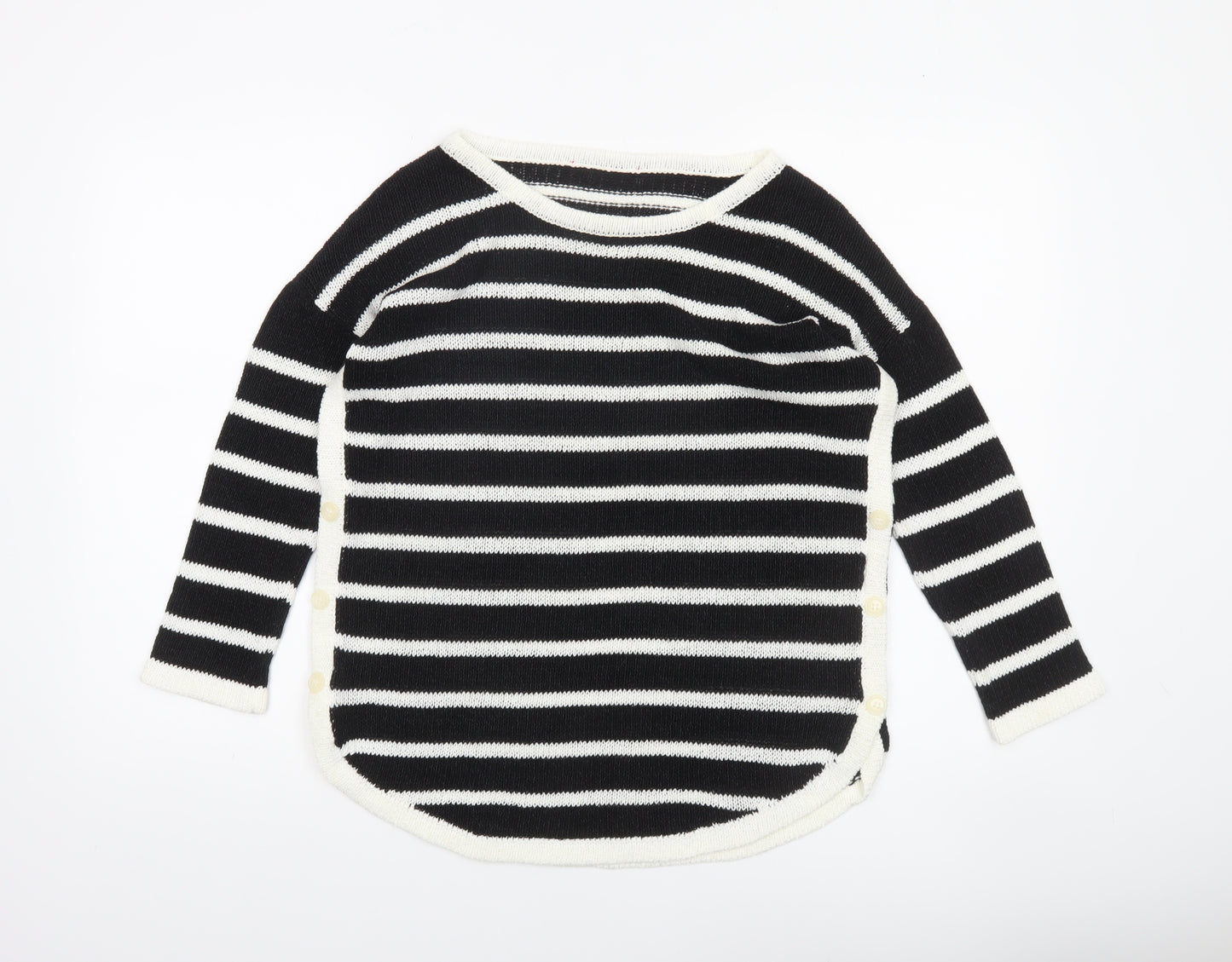 Next Women’s Black & White Striped Knit Jumper Size 10