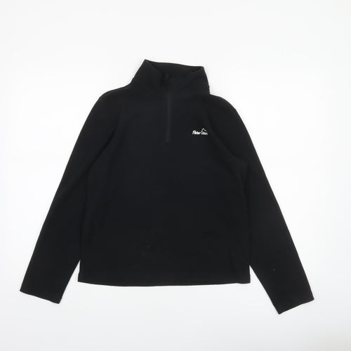 Peter Storm Boys Black Fleece 1/4 Zip Sweatshirt 11-12 Years Outdoor Wear