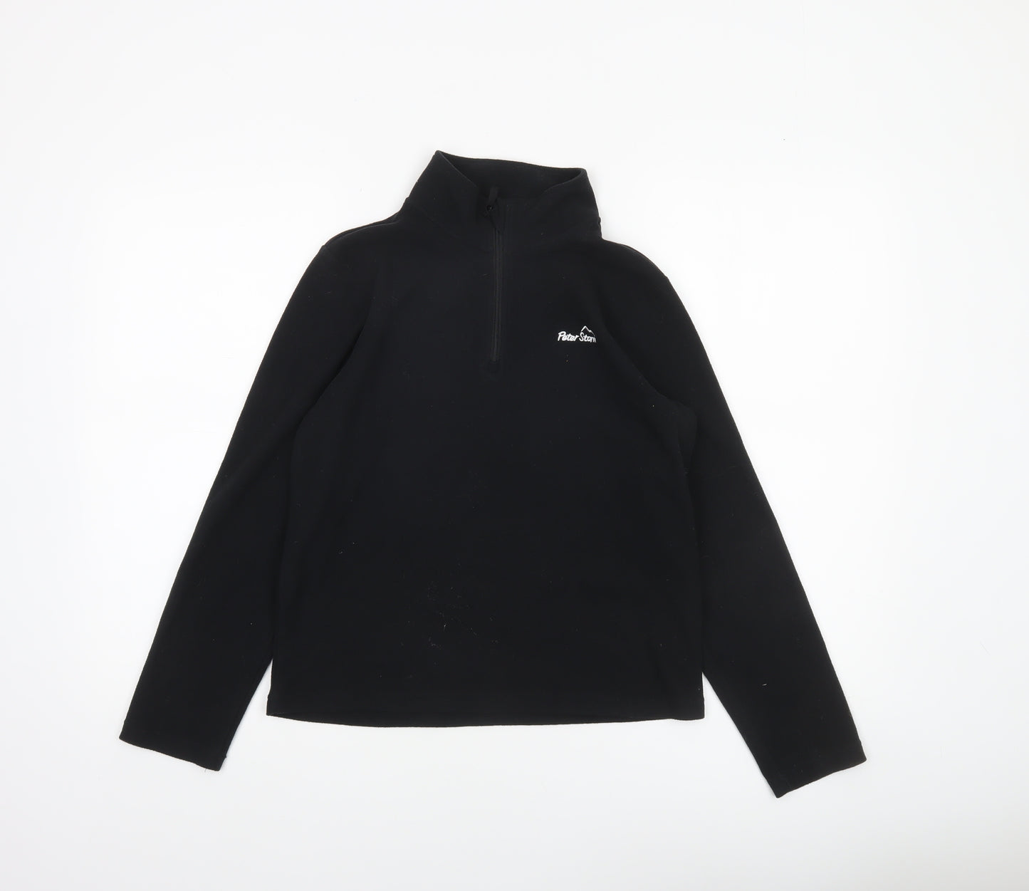Peter Storm Boys Black Fleece 1/4 Zip Sweatshirt 11-12 Years Outdoor Wear