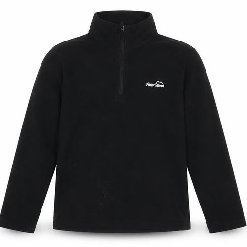 Peter Storm Boys Black Fleece 1/4 Zip Sweatshirt 11-12 Years Outdoor Wear