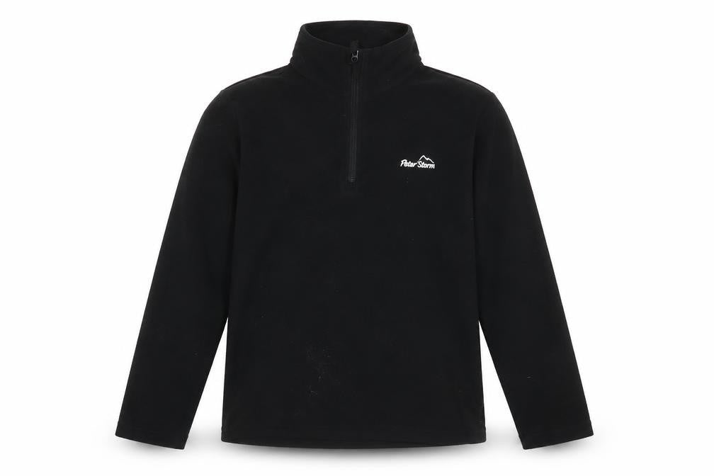 Peter Storm Boys Black Fleece 1/4 Zip Sweatshirt 11-12 Years Outdoor Wear