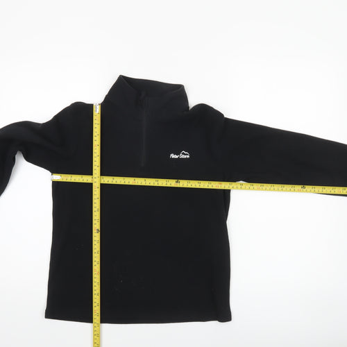 Peter Storm Boys Black Fleece 1/4 Zip Sweatshirt 11-12 Years Outdoor Wear