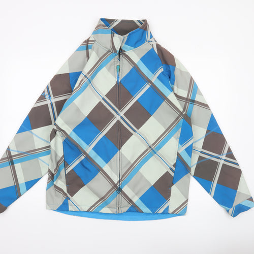 Team Sales Ltd Men's Blue Argyle Softshell Jacket Size M Windproof