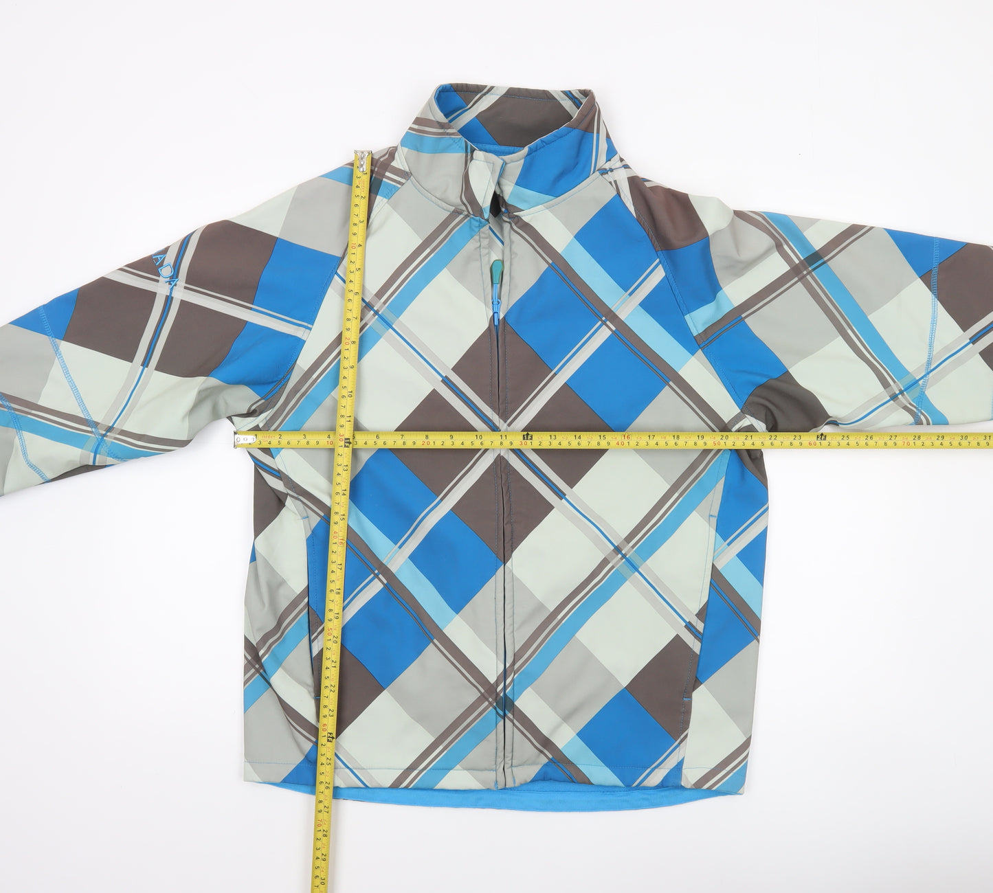 Team Sales Ltd Men's Blue Argyle Softshell Jacket Size M Windproof