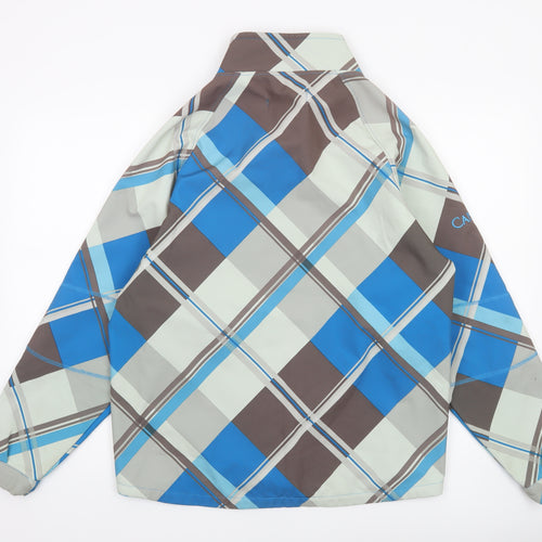 Team Sales Ltd Men's Blue Argyle Softshell Jacket Size M Windproof