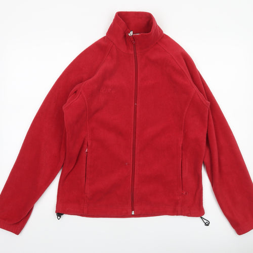 Columbia Unisex Red Fleece Zip Jacket Medium Lightweight Outdoor