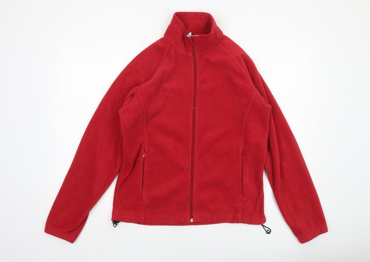 Columbia Unisex Red Fleece Zip Jacket Medium Lightweight Outdoor