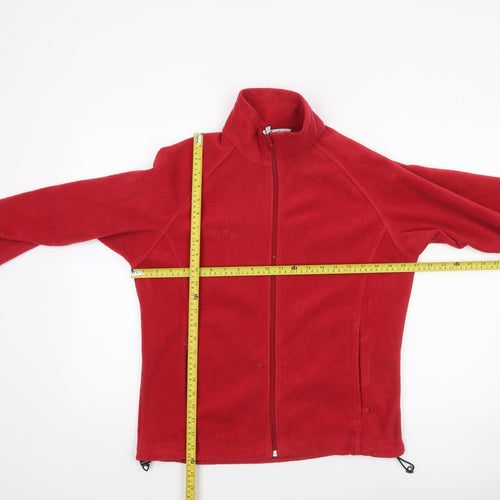 Columbia Unisex Red Fleece Zip Jacket Medium Lightweight Outdoor
