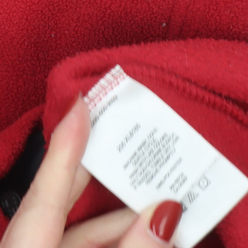 Columbia Unisex Red Fleece Zip Jacket Medium Lightweight Outdoor