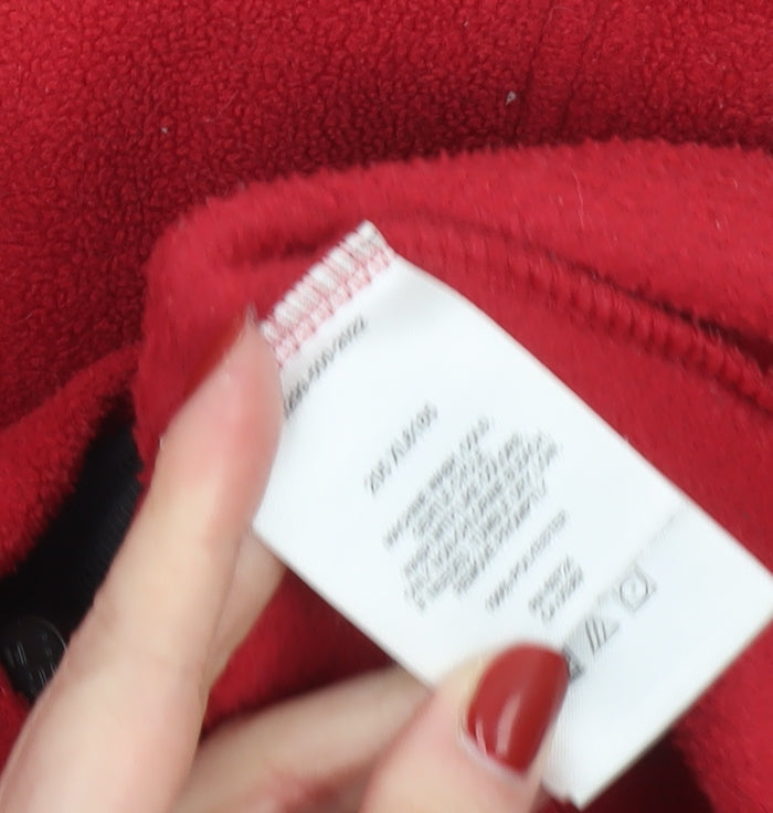 Columbia Unisex Red Fleece Zip Jacket Medium Lightweight Outdoor