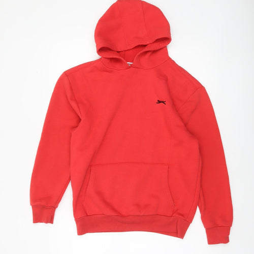 Slazenger Boys Red Pullover Hoodie 13 Years Medium Sportswear