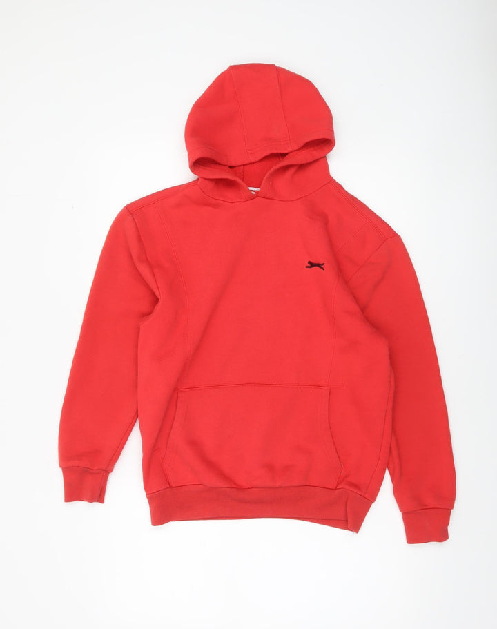Slazenger Boys Red Pullover Hoodie 13 Years Medium Sportswear