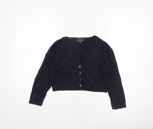 Fenn Wright Manson Women's Blue V-Neck Button Cardigan Size 10