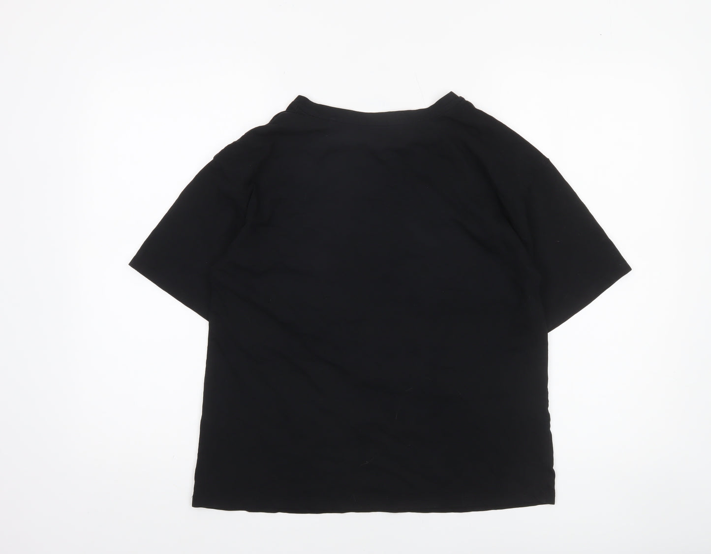 Disney Womens Black Minnie Mouse Christmas T-Shirt Size S