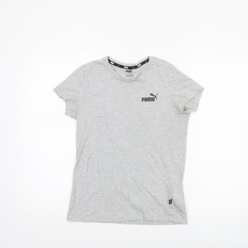 Puma Women's Grey XS Classic Crew Neck Short Sleeve T-Shirt