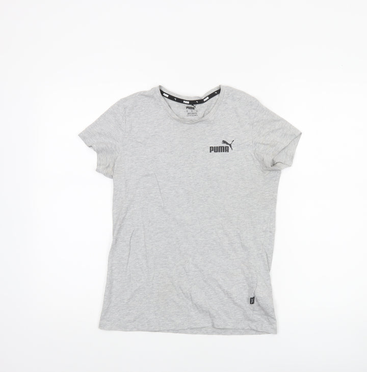 Puma Women's Grey XS Classic Crew Neck Short Sleeve T-Shirt