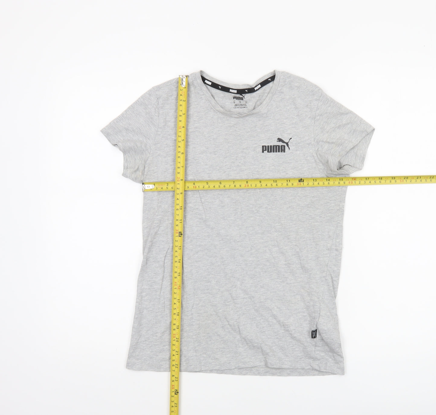 Puma Women's Grey XS Classic Crew Neck Short Sleeve T-Shirt