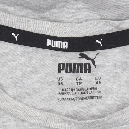 Puma Women's Grey XS Classic Crew Neck Short Sleeve T-Shirt