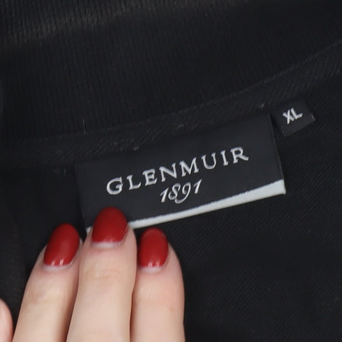Glenmuir 1891 Men's Black Cotton Polo Shirt XL Regular Fit