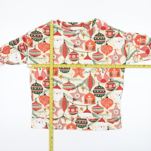 Next Women’s Multicoloured Christmas Cotton Pyjama Top S