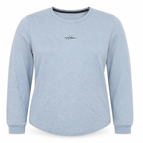 Hollister Women Blue Long Sleeve Crew Neck Cotton T-Shirt M