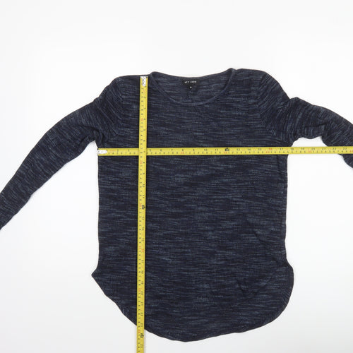 New Look Womens Blue Long Sleeve Basic Jersey Top Size 10