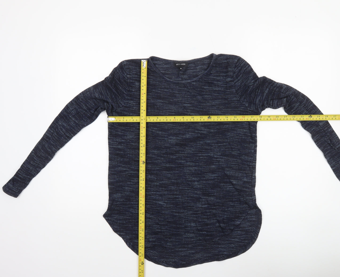 New Look Womens Blue Long Sleeve Basic Jersey Top Size 10
