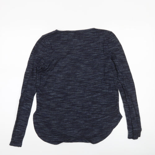 New Look Womens Blue Long Sleeve Basic Jersey Top Size 10