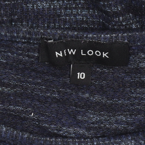 New Look Womens Blue Long Sleeve Basic Jersey Top Size 10